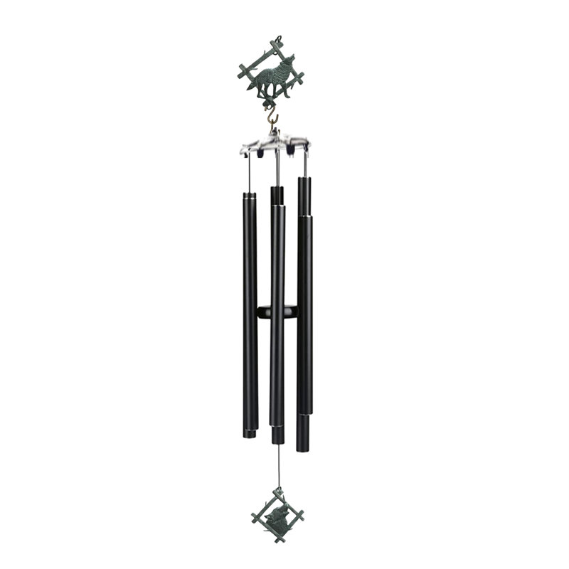 Carillon - loup 50 po - Tube, Noir