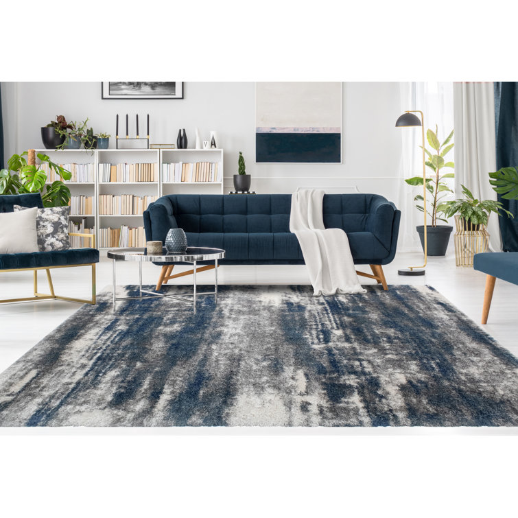 Alban Shag Blue Indoor Area Rug