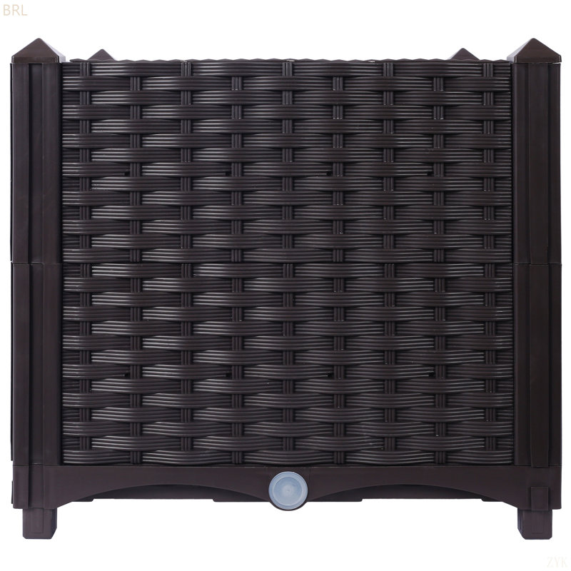Deep Raised Garden Bed Plastic Planter Boxes For Vegetables Flowers Herbs And Succulents,Self-Watering Planter Box Raised Bed To Grow Flowers, Herbs & Vegetables