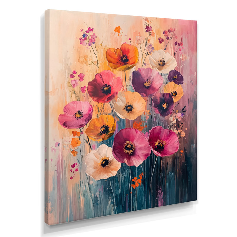 Bart - art mural floral, Toile tendue, Ne s’applique pas, H 20 po x l 12 po
