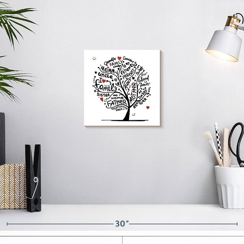 Family Words Tree, 10" H x 10" W