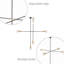 Luminaire suspendu géométrique 5 lumières simple Sprouse