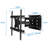 Mount-It Full Motion Large TV Wall Mount w/ Extension For 40" - 80" Flat or Curved Large Screen TVs