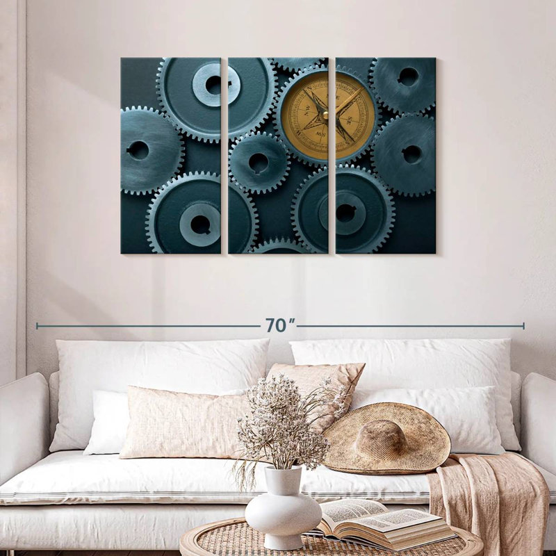 Cogs And Compass, 28" H x 45" W