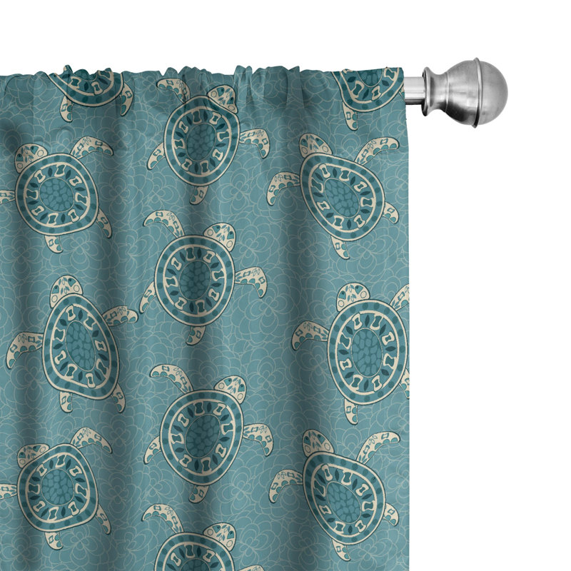 Turtle Semi-Sheer Rod Pocket Sliding Panel, 28" x 63"