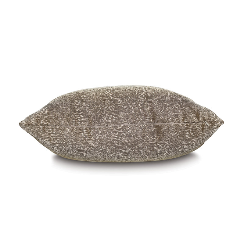 Housse et insert de coussin décoratif métallique Dunaway, Plumes