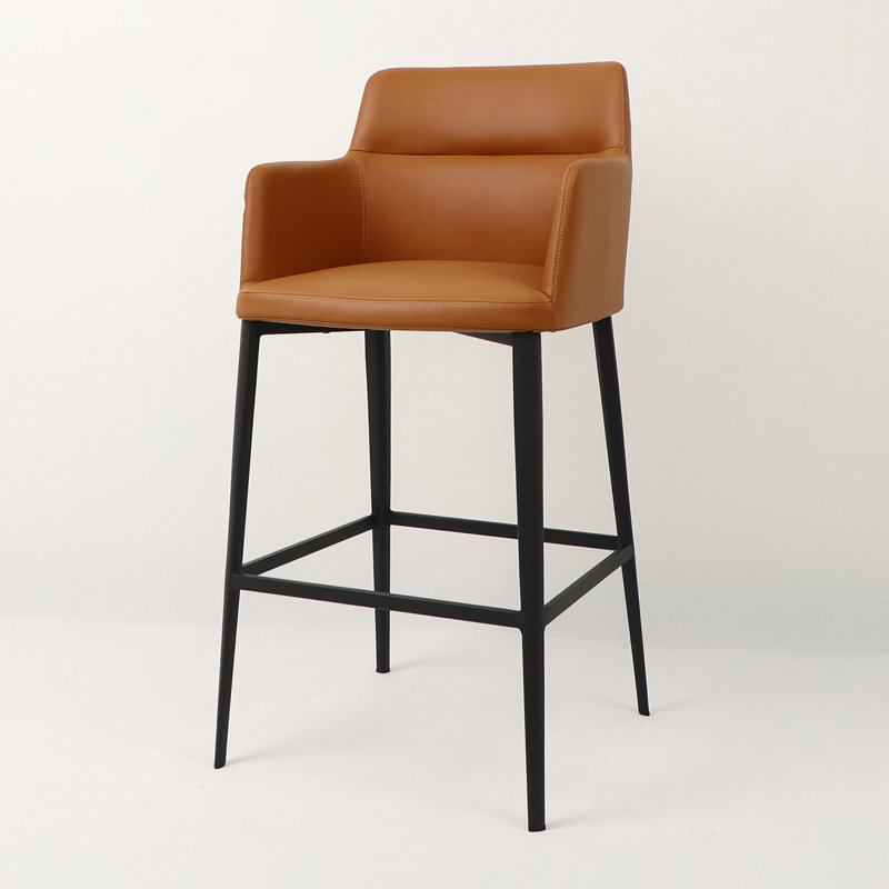 Jahnke Earle Leatherette Bar & Counter Stool (29/25 inch), Bar Stool (29" Seat Height), Tan