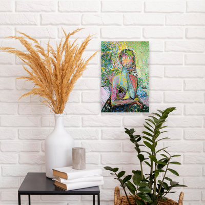 Contemporary Art Colorful Tranquil Abstract Portrait Wall Art by Marina Nelson - Wrapped Canvas Print