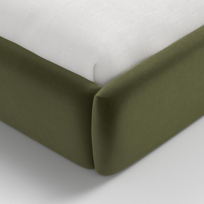 Perigold Upholstered Bed, California King, Green