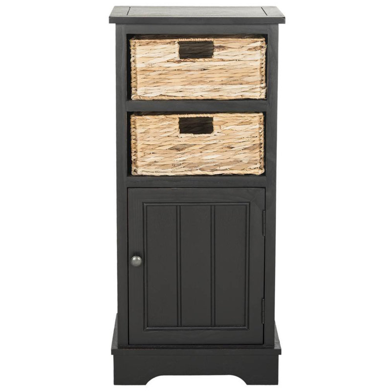 Armoire de rangement en bois, Noir patiné