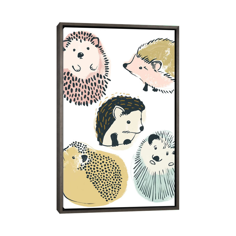 Décoration murale Prickle Pals I Kids, H 60 po x l 40po x P 1,5 po, Toile avec cadre gris foncé rustique