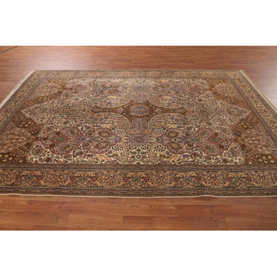 Vintage Floral Wool Anatolian Turkish Area Rug 7x10