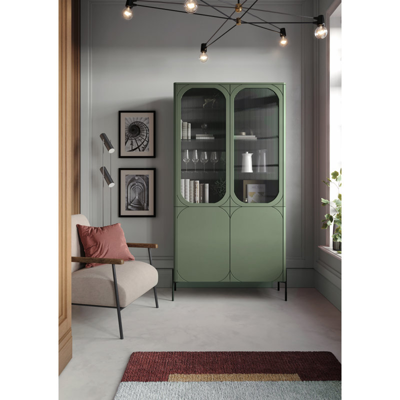 Arnasia Display Cabinet, Olive