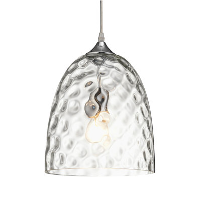 Flatiron 1 - Light Chrome Teardrop Pendant