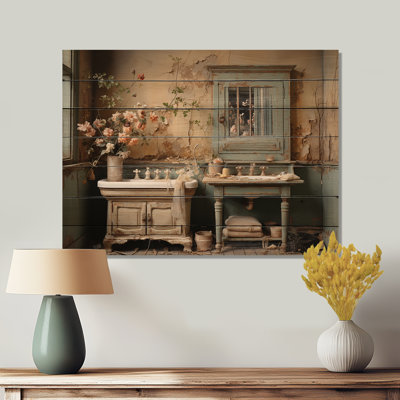 «Lawryn Bathroom Bathroom Vintage Charm II», reproduction sur bois