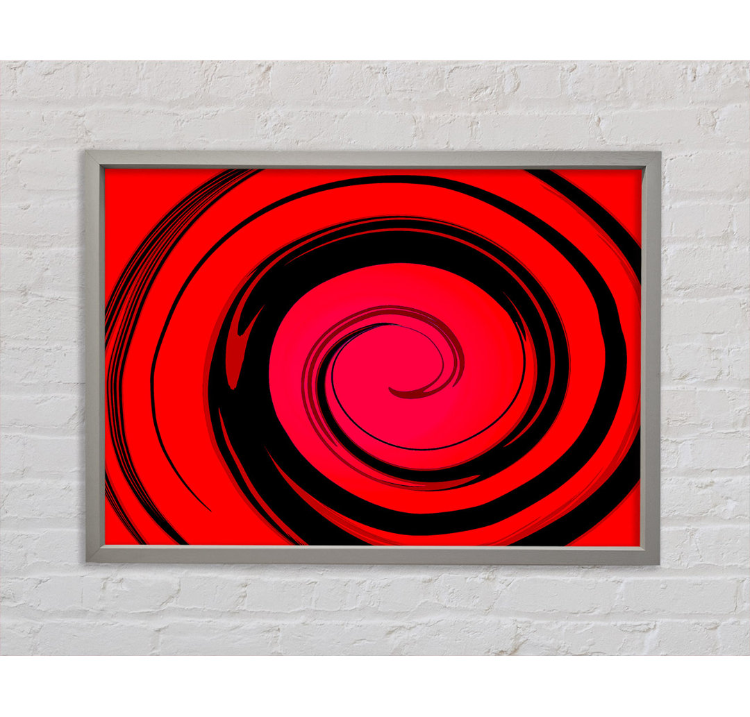 Red Liquid Swirl - Einzelner Bilderrahmen Kunstdrucke auf Leinwand