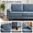 90" Wide L-Shaped Sofa Chenille Upholstered Sectional Sofa, 4 Seater Couch With Ottoman For Living Room-1527637707