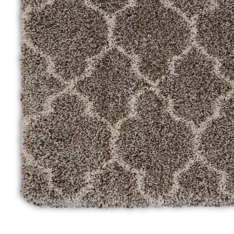 Tapis marocain beige à poils longs Sigrid, Rectangle 7 pi 10 po x 10 pi 10 po