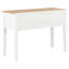 Bureau d'écriture Ryann, 5 tiroirs, bois de pin blanc et brun, 43 pouces-118124057