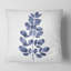 Carré, eucalyptus bleu marine II - coussin décoratif traditionnel imprimé-60157934