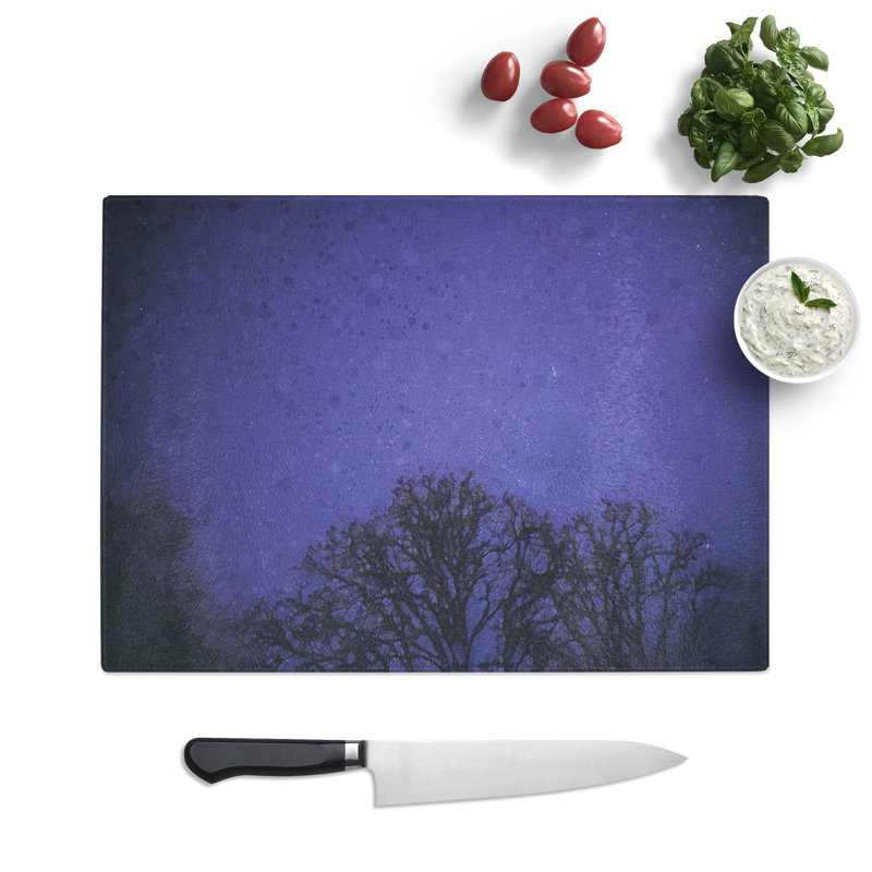 Tempered Glass Sky Chopping Board, 39 cm W x 28.5 cm L