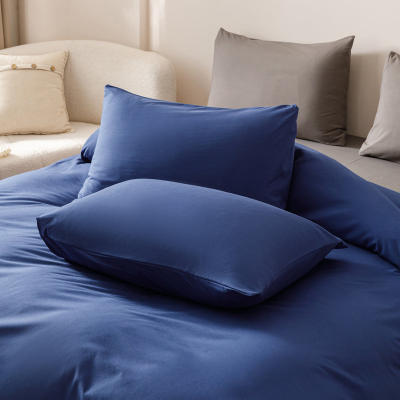 Solid Color Comforter Dark Color 3 PCs Bedding Set Deep Color Bed Comforter Set, Full Comforter + 2 Standard Pillowcases