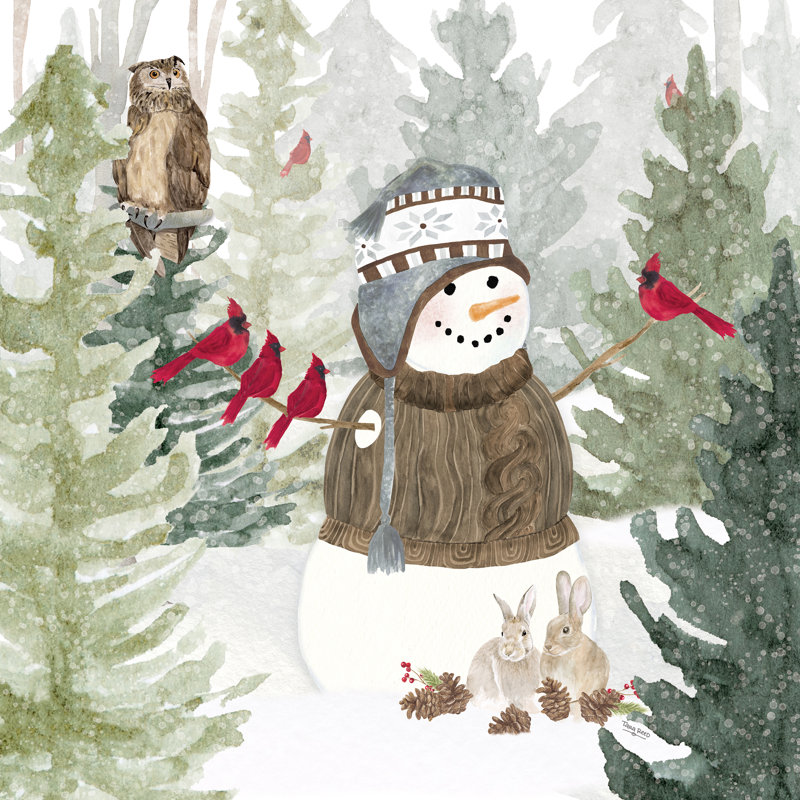 «Avangaline Christmas in the Woods III» par Tara Reed, reproduction sur toile tendue, H 12 po x l 12 po x P 1,25 po