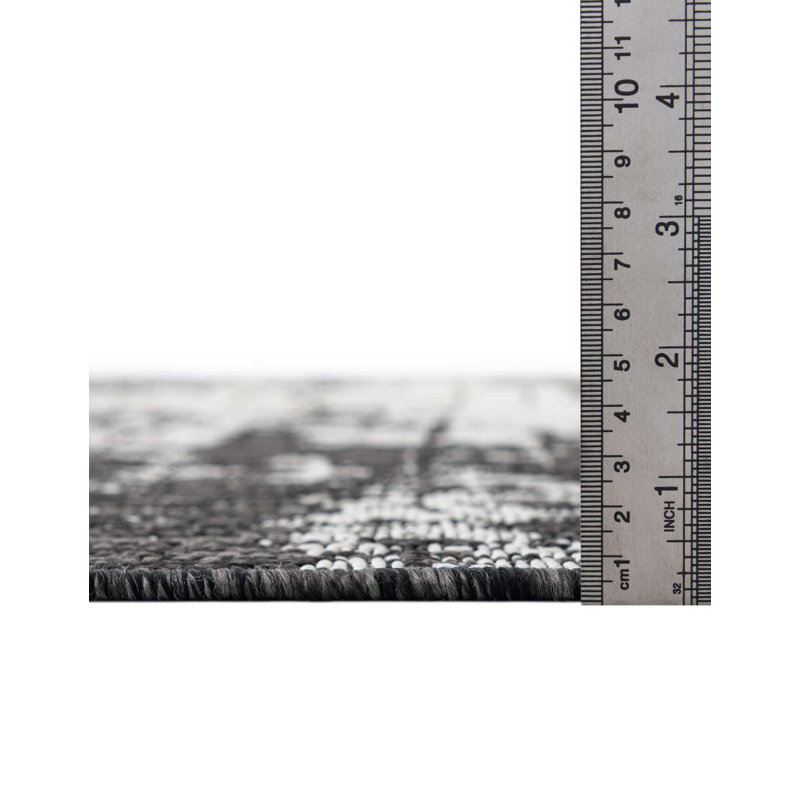 Tapis intérieur / extérieur d'extérieur moderne, Rond 3 pi 3 po