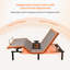 Base de lit réglable pour grand lit divisé avec matelas en mousse à mémoire de forme moyenne de 14 po, ports USB et de type C, massage, télécommande sans fil, orange coucher de soleil E3000-126418447-149376581