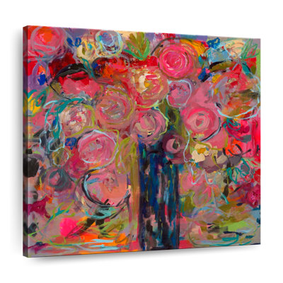 Impression florale sur toile