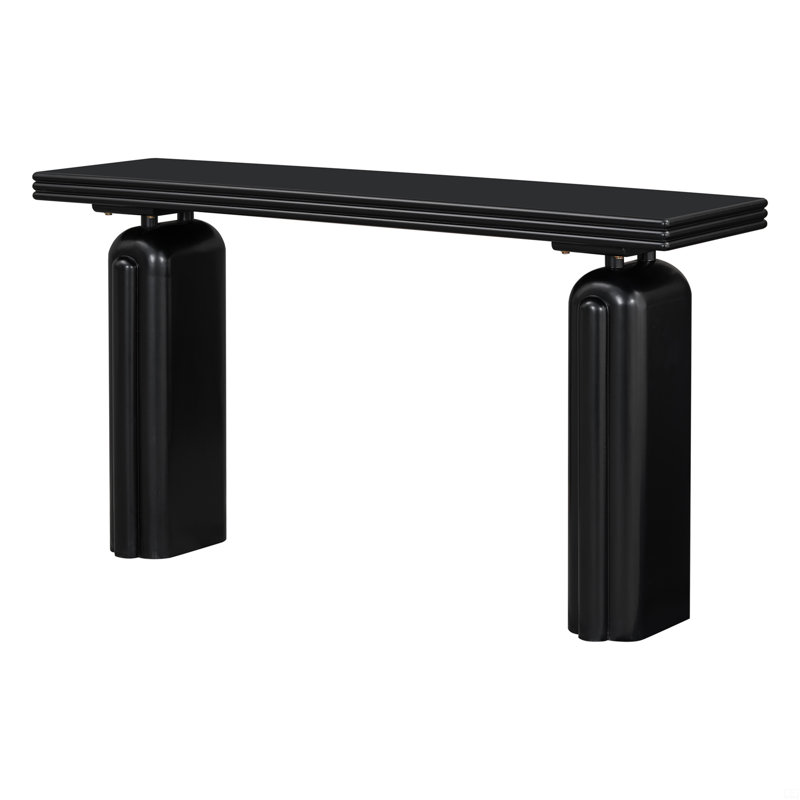 Acacia Veneer Console Table, Black