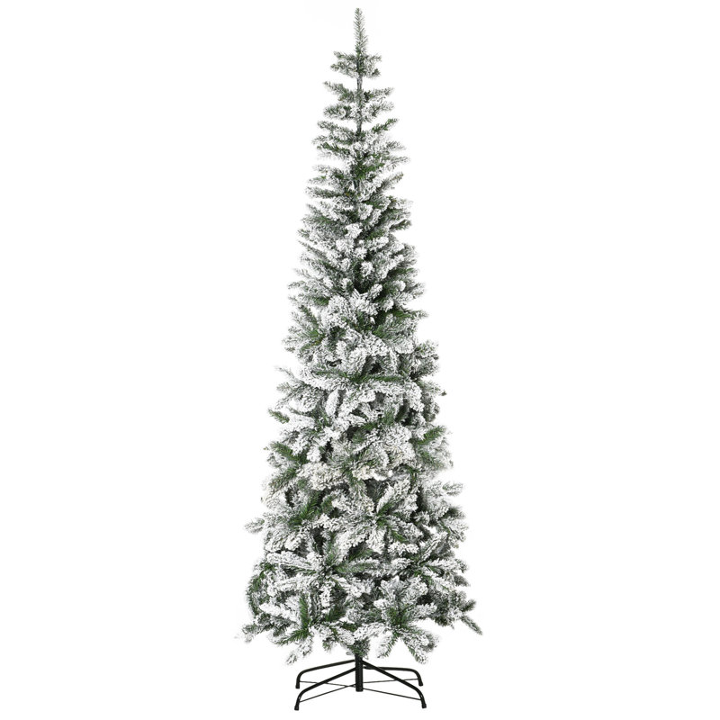Arbre de Noël artificiel pin enneigé 7,5 pi avec des branches réalistes et 668 pointes HOMcom