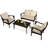 Chavers 8 - Person Patio Conversation Set with Cushions