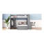Lit mezzanine double avec lit simple autoportant, tablettes, bureau et garde-robe gris-373898184-373898187