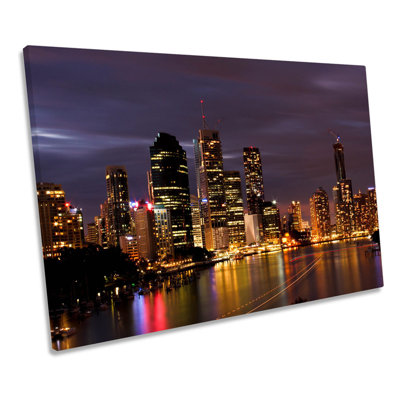 Brisbane Queensland Skyline - Wrapped Canvas Print