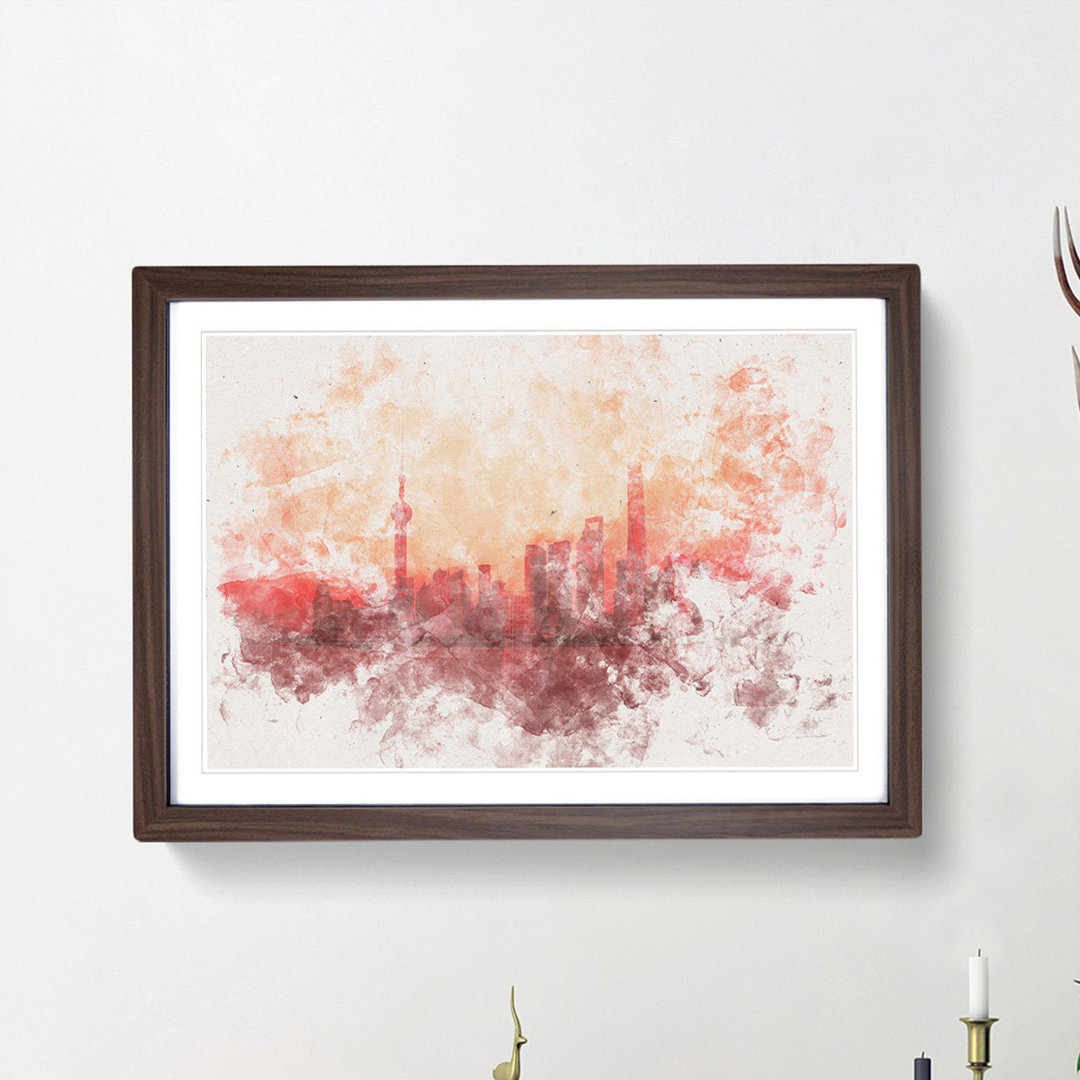 The Shanghai China Skyline - Picture Frame Painting Print