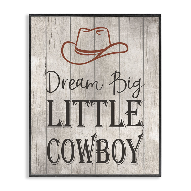 «Dream Big Little Cowboy», estampe numérique, design par Christine Simpson Art, H 30 po x l 24 po