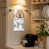 Illustration de toilette caniche brun clair