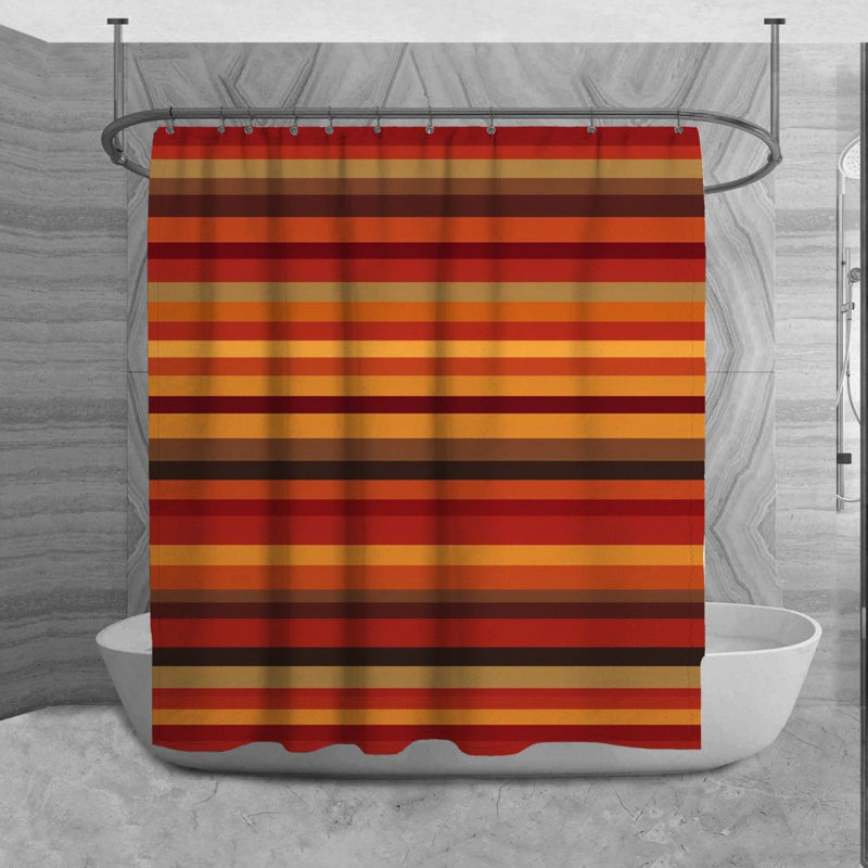 Rideau de douche horizontal, H 73 po x l 70 po