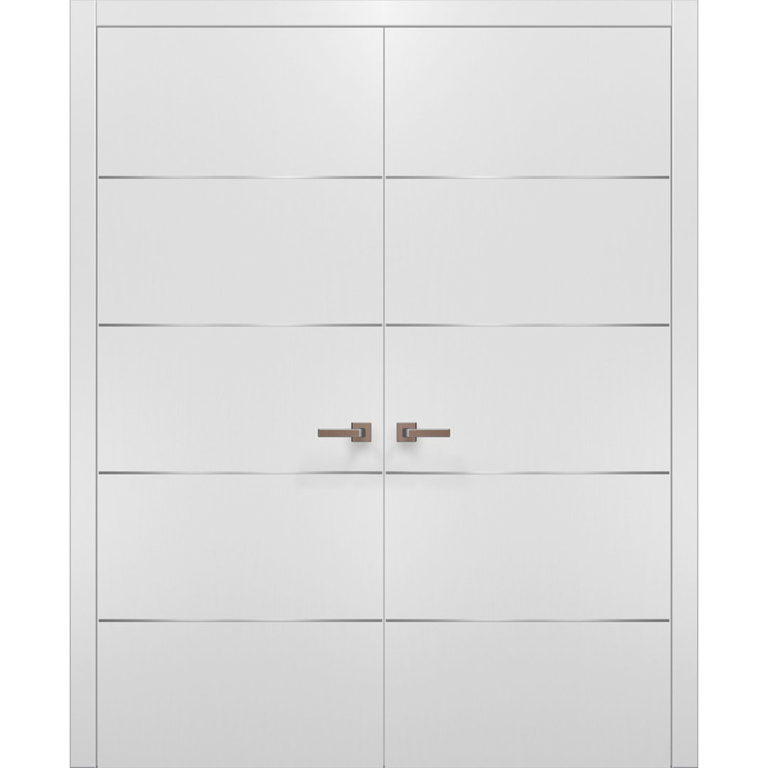 Planum Flush Solid Wood Standard White Doors SARTODOORS 