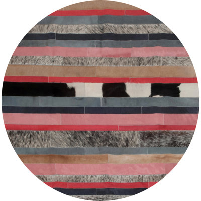 Nueva Raya Leather Striped Area Rug
