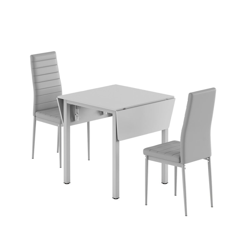 Cassondra 2 - Person Dining Set, Grey, Grey, Grey