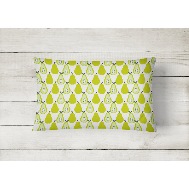 Pears Outdoor Throw Pillow, White