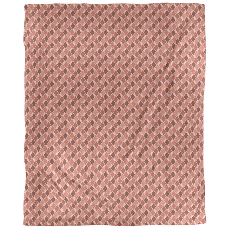 Tissu diamants, Rouge, L 56 po x l 36 po, Coton peigné de base