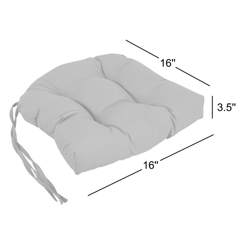 Outdoor 3.5'' Dining Chair Seat Cushion, Solar Brick