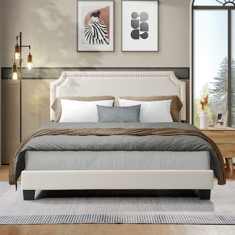 Verona Linen Platform Bed