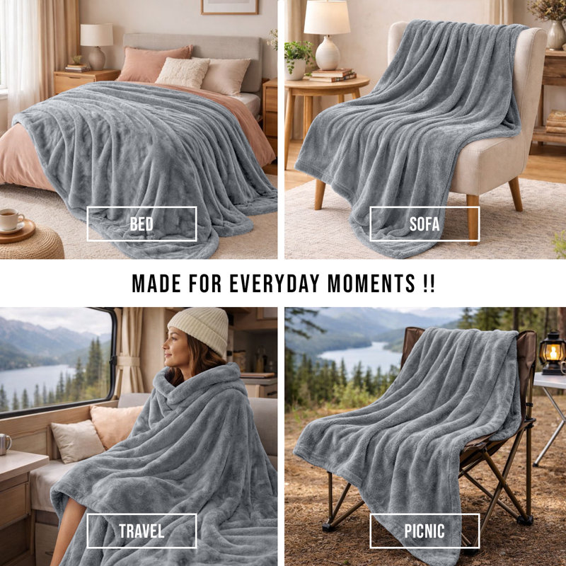 Machine Woven Throw Blanket, 130cm x 150cm