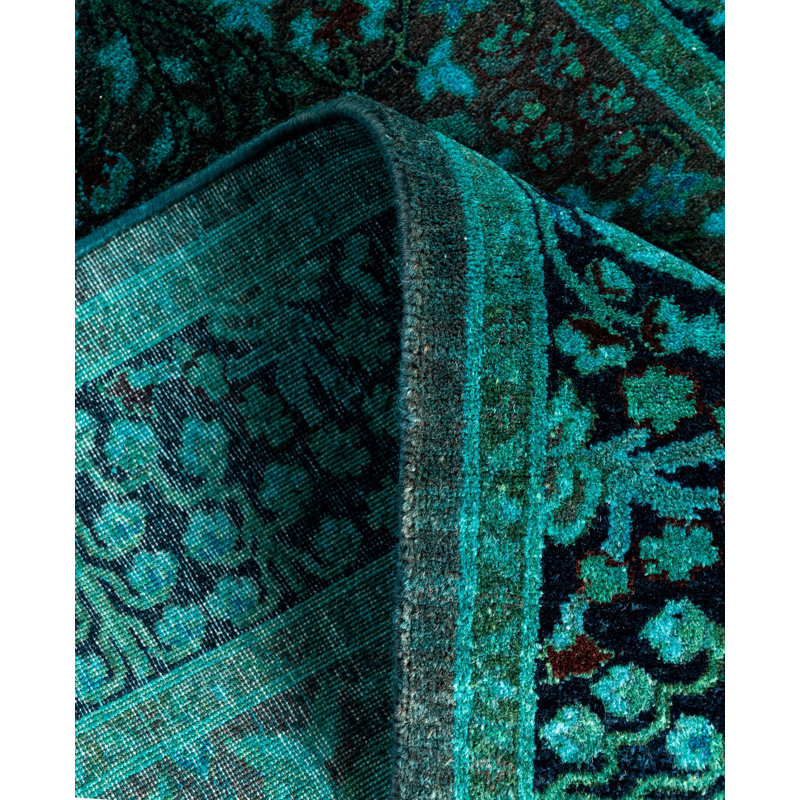 Overdyed One-of-a-Kind 2' 8" X 10' 7" Hand Knotted Area Rug