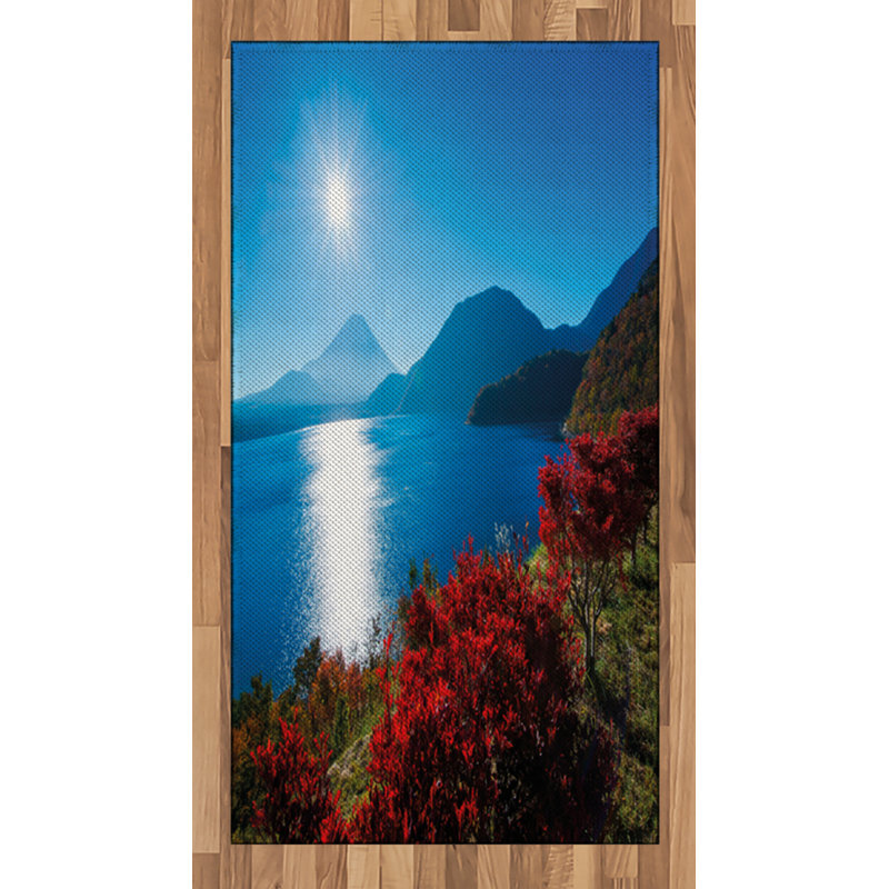 Nature Landscape High Density Long Fiber Poly Threads Decorative Area Rug Carpet, Rectangle 2'7" x 5'