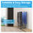9 ft. Foldable Table Tennis Table with Blue MDF Playing Surface